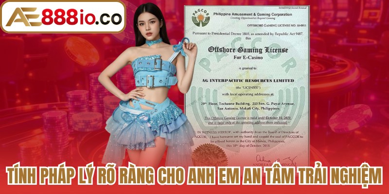 Tính pháp lý rõ ràng cho anh em an tâm trải nghiệm
